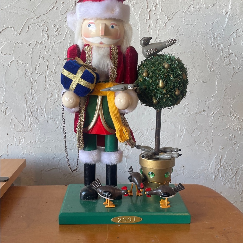 Bombay 15” Santa Nutcracker with Tree and Birds